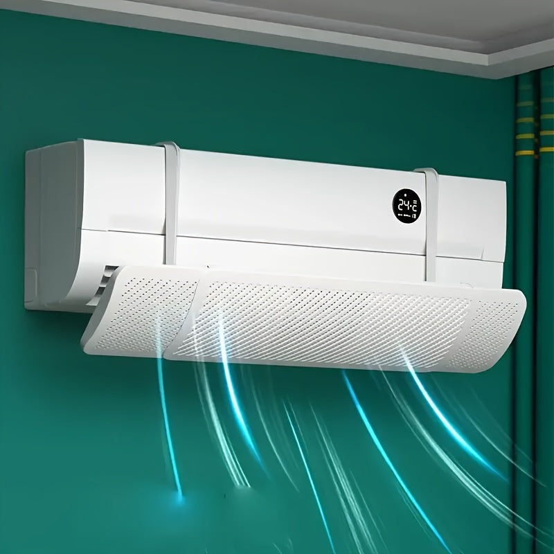 Adjustable Air Conditioner Deflector PVC Ventilation Enhancer for Home Office Apartment