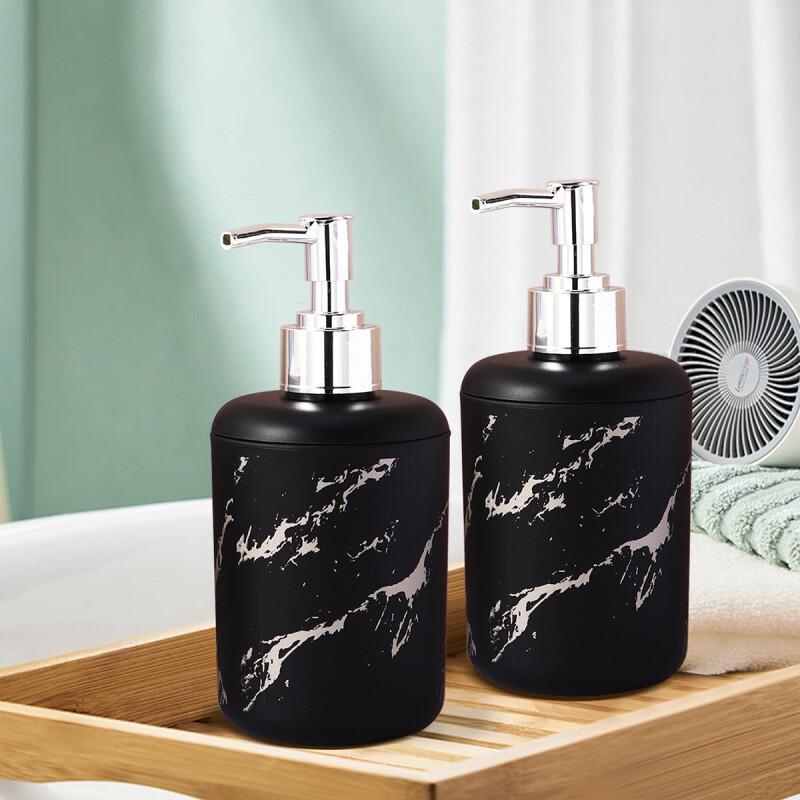 Marble Textured Soap Dispenser 1/2 Gallon Reusable Bathroom Kitchen