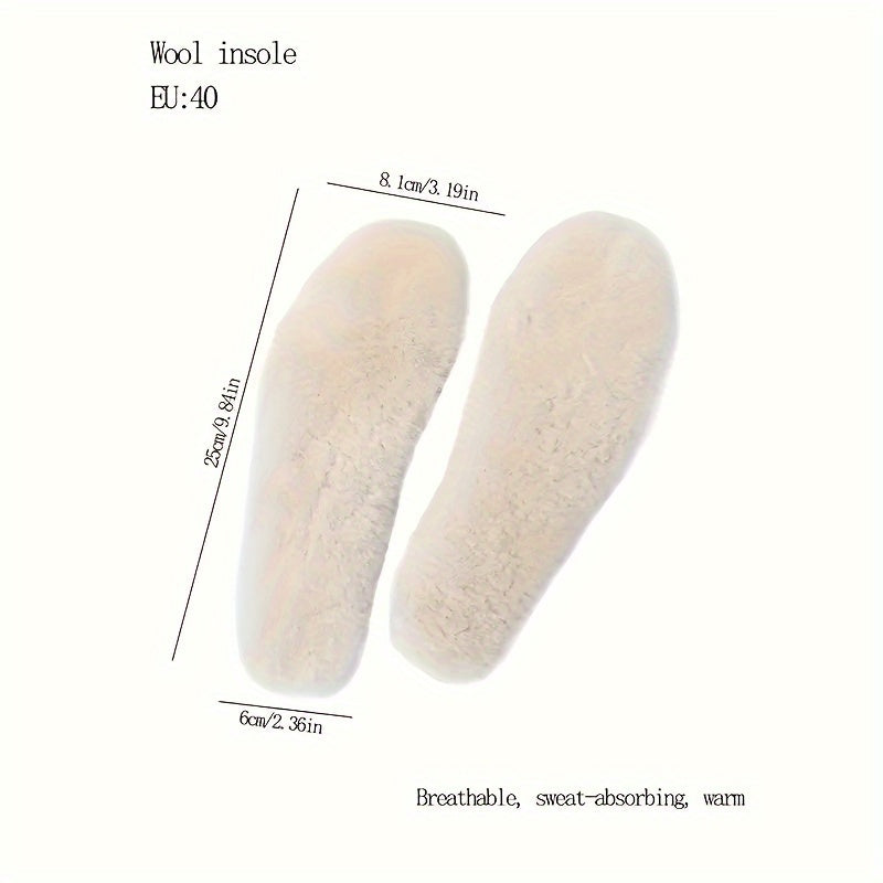 Unisex Velour Fleece Insoles Winter Warmth Thickened Shoe Inserts