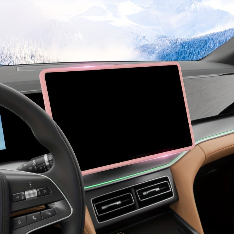 Car Dashboard Frame Silicone Fit for Sedan Universal 39.62cm Durable Black