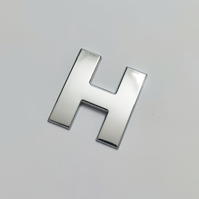 Moslashtiriladigan Kumush 3D Metall Avtomobil Emblemasi Katta Harf Raqami Zink Alloy Tashqi