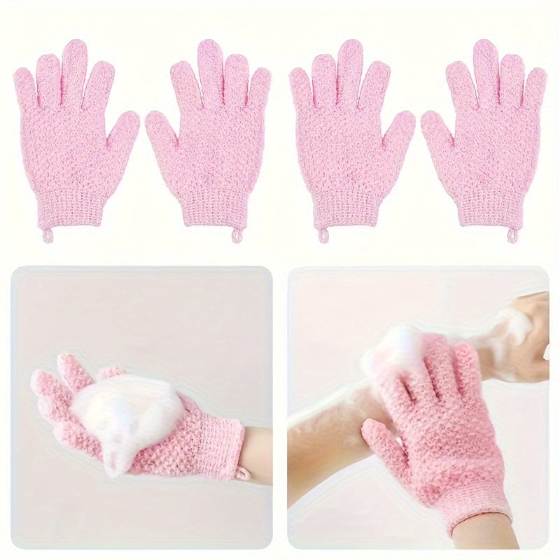 Exfoliating Shower Gloves for Cleansing and Massage Unscented