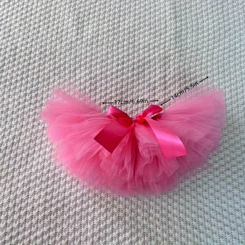 Pink Ballet Tutu Skirt and Floral Headband Set for Girls Kids Photo Session