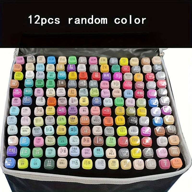 Alcohol-Based Felt Pens Set for Manga Sketching Dual Brush Art Markers for Drawing