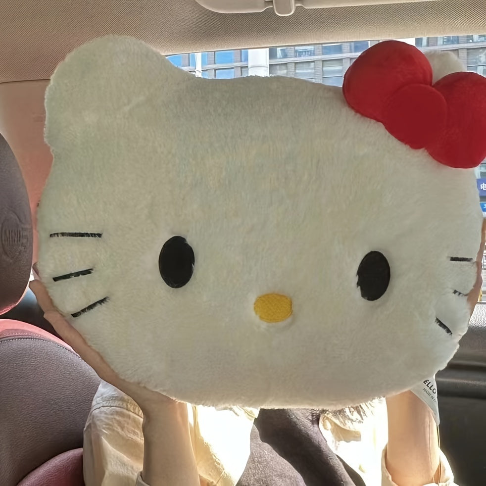 Yumshoq Hello Kitty yumshoq yostiqchasi, quchoqlash va bezak uchun, paxta, 14x14 dyuym