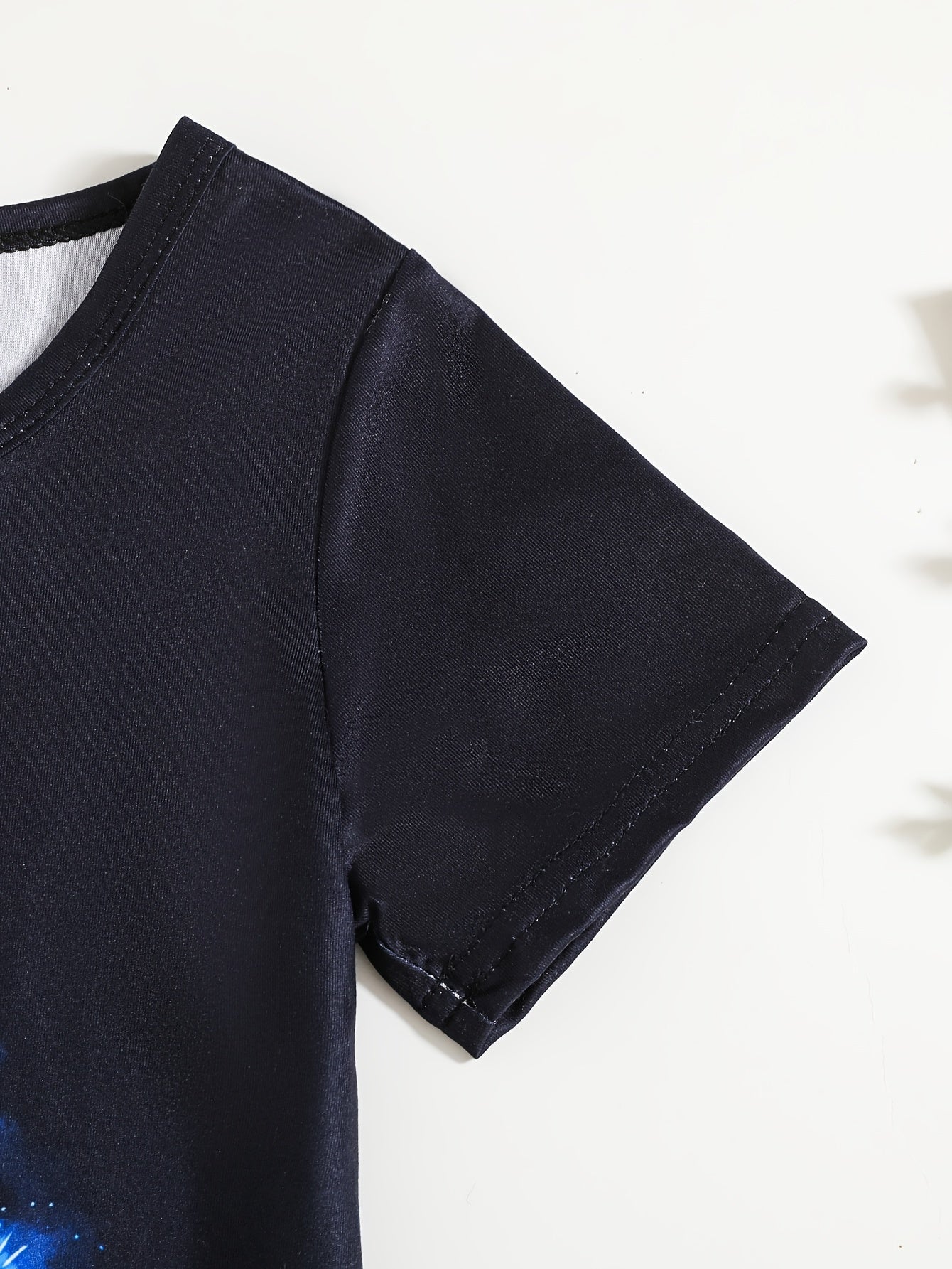 Boys' Summer T-Rex Print Short Sleeve T-Shirt and Shorts Set Lightweight Comfortable Kids Clothing