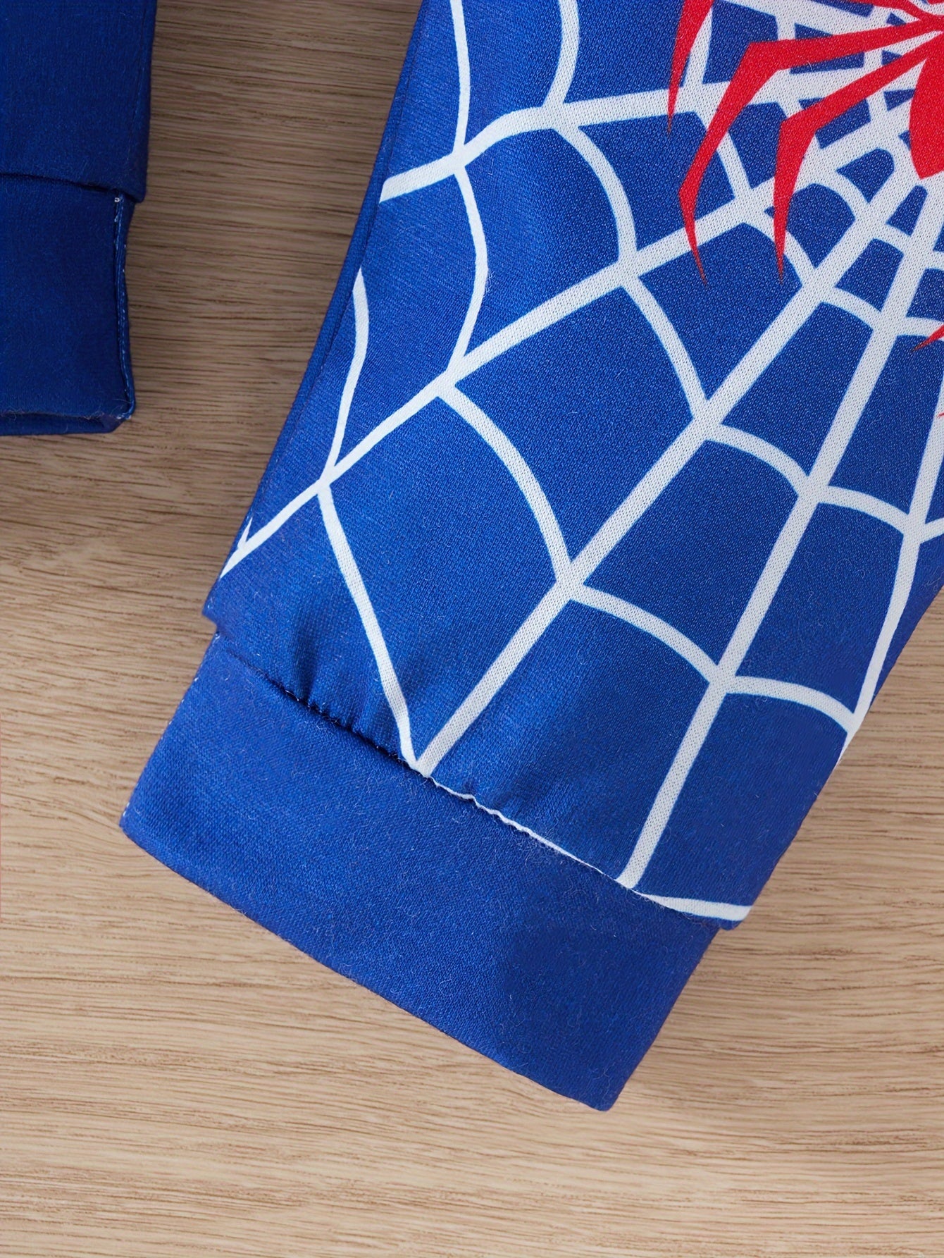 Boy's Spider Print Hoodie and Pants Set Casual Polyester for Daily Outdoor Wear