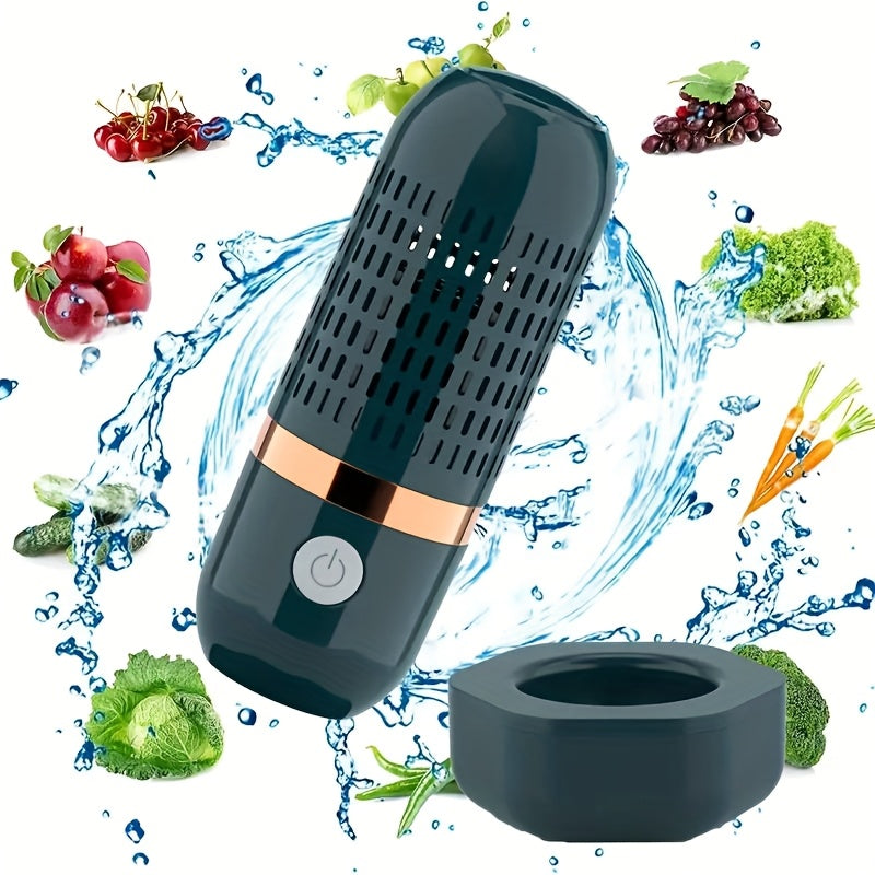 Wireless Ultrasonic Vegetable and Fruit Cleaner USB Rechargeable One-Button Quick Cleaning