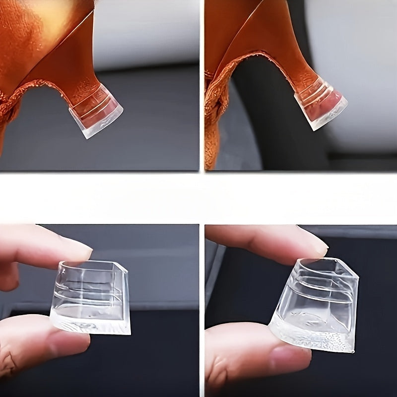 Women's Plastic Heel Protectors 3 Pairs Anti-Slip Wear-Resistant Covers