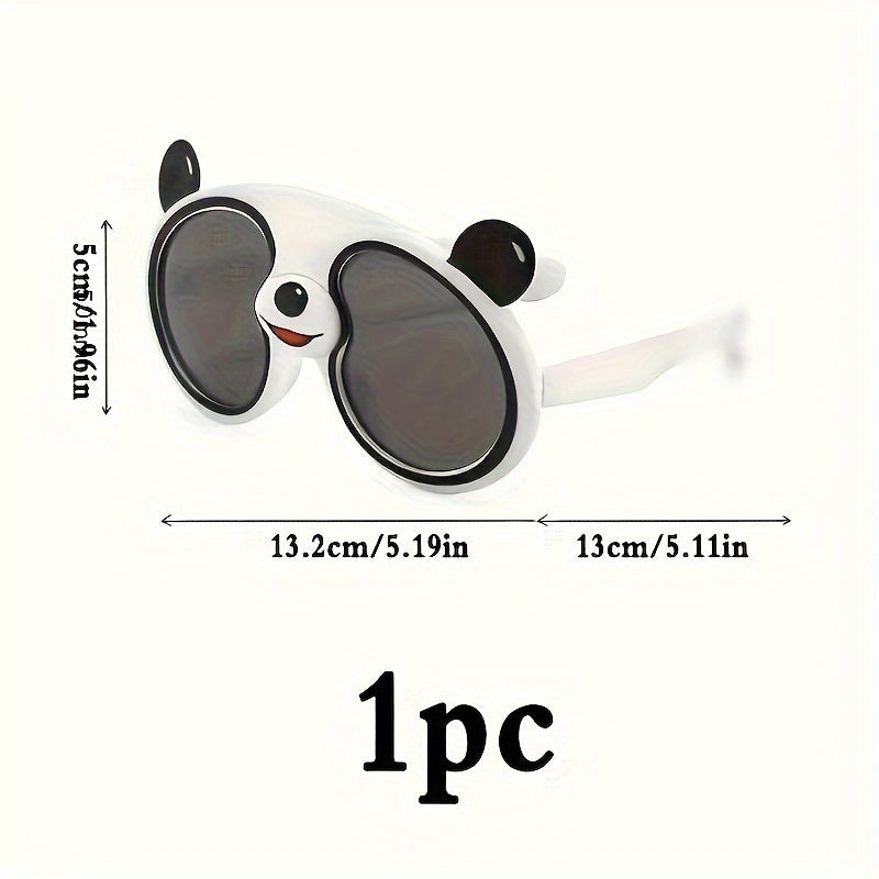 Kids' Cartoon Panda Glasses for Children with Optional Case Multi-Color Plastic Casual