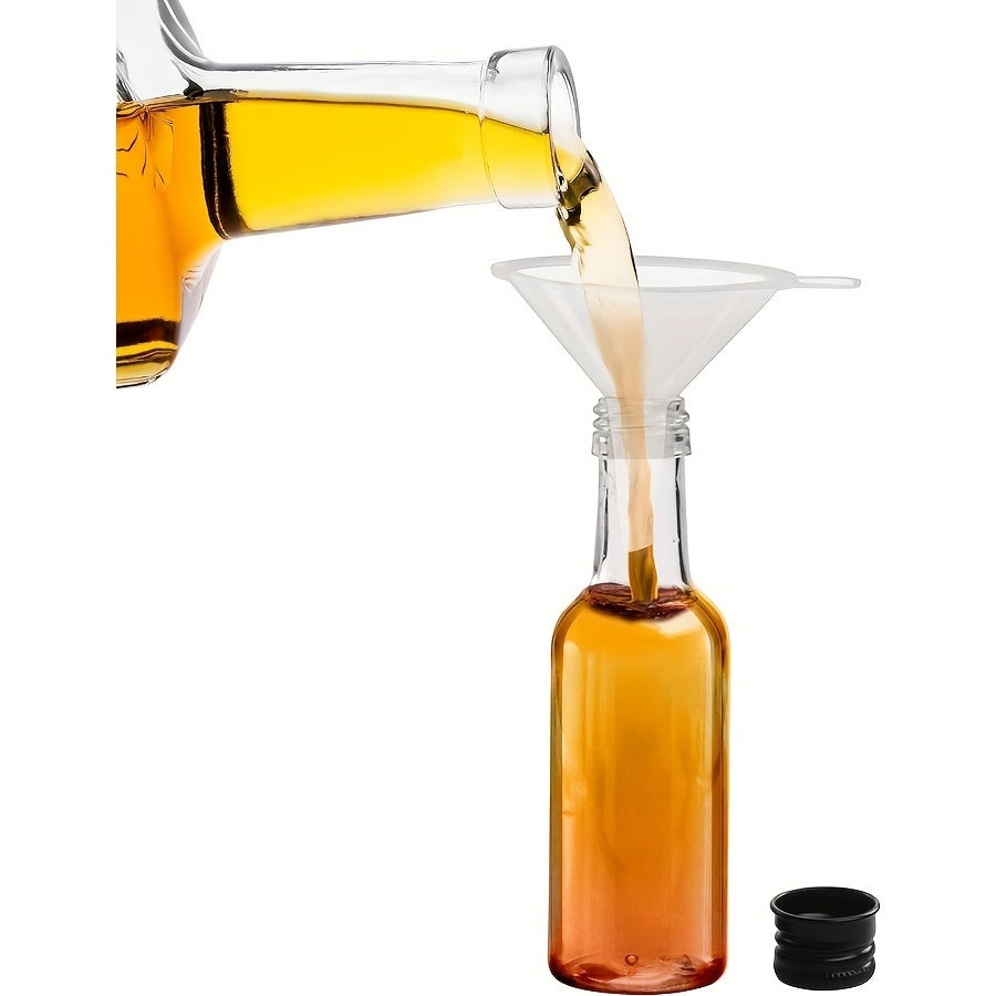 Set of 24 Clear Plastic Bottles 5oz Leak-Proof Caps for Condiments Sauces