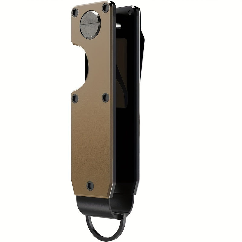 Men's Compact Metallic Key Holder, Minimalist Smart Keychain for 2-6 Keys