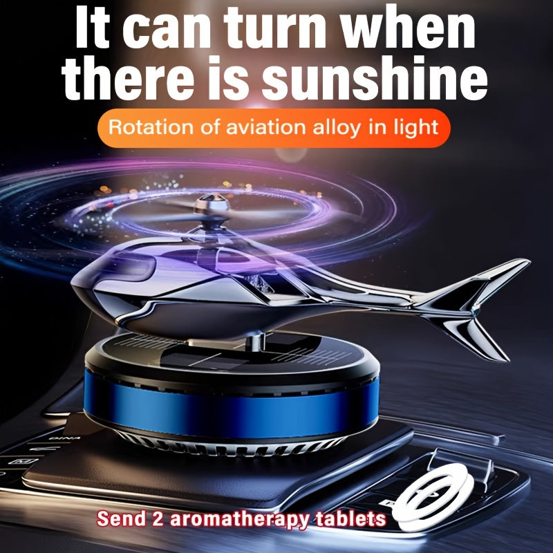 Ambientador de coche con energía solar, helicóptero decorativo para tablero, difusor de aromas, accesorios para el interior del coche