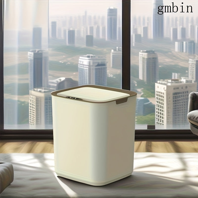 High-Capacity Smart Sensor Trash Can with Lid Battery-Powered Large Capacity
