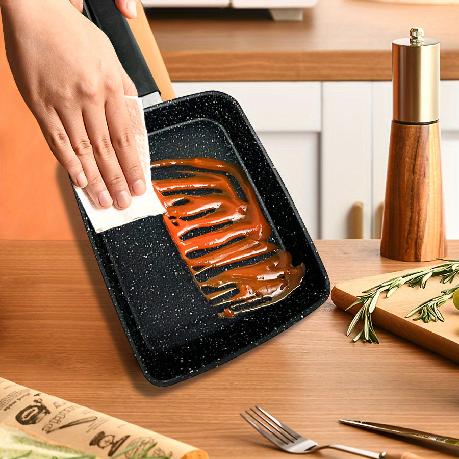 Cast Iron Skillet for Japanese Tamagoyaki Non-Stick Long-Lasting Easy to Clean