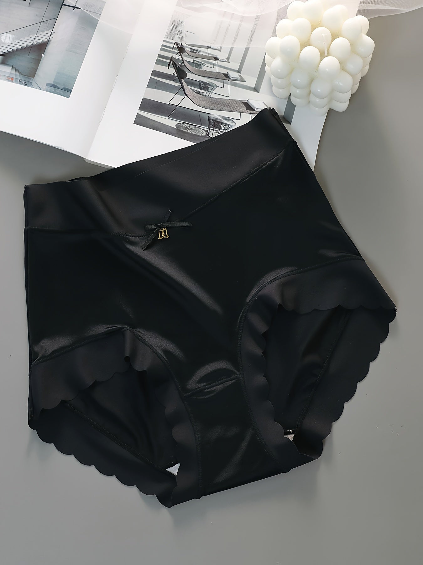 Set of 4 Seamless Women's Briefs Comfortable Stretchy Solid Color Mid Rise Underwear