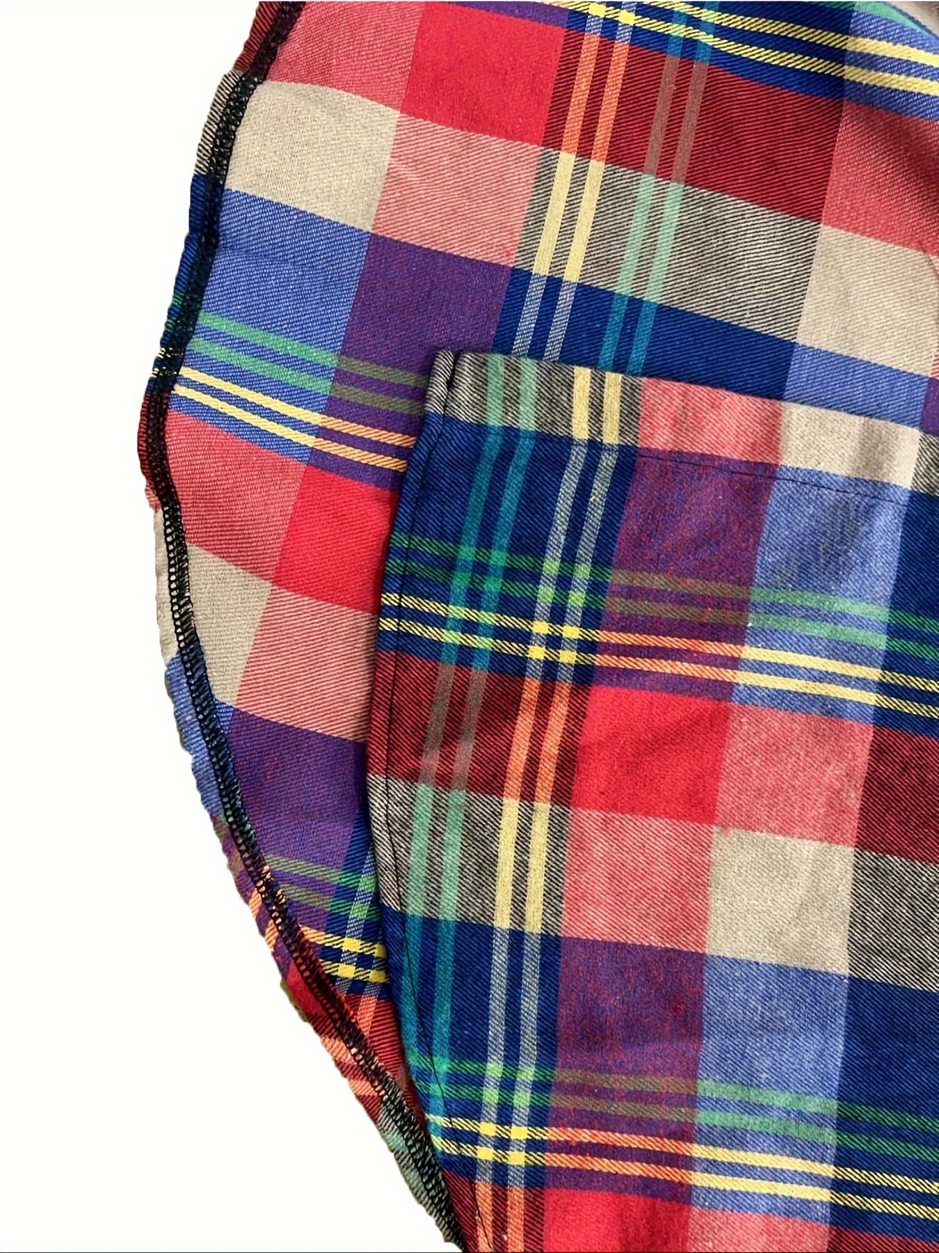 Plus o'lcham ayollar uchun plaid ko'ylagi polyester uzun qo'lli to'qilgan bluz