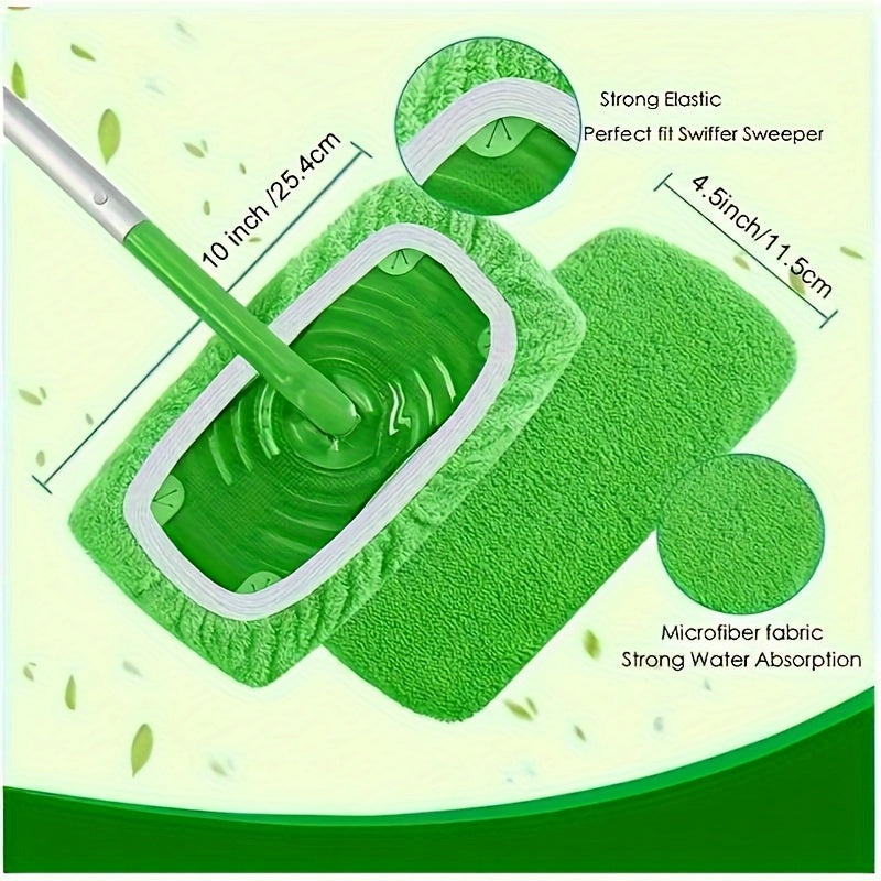Eco-Friendly Microfiber Mop Pads Set for Swiffer Wet Dry Floor Cleaning 4 8 12 Pack