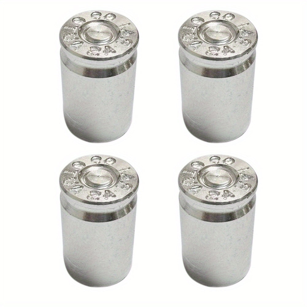 4 шт. серебряных колпачков на вентиль шины для автомобиля, грузовика, мотоцикла, велосипеда, крышка от пыли