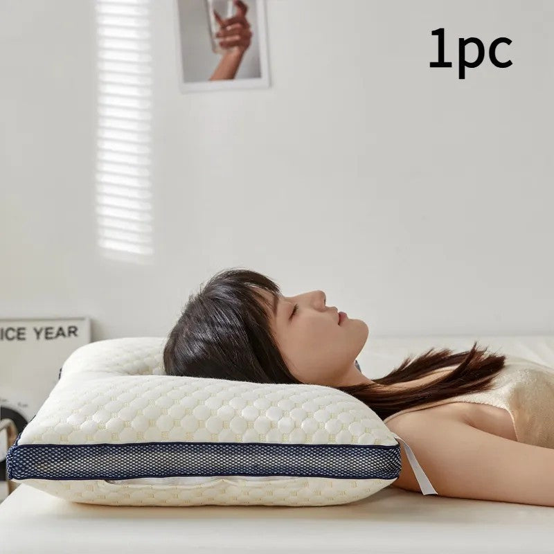 Эргономическая подушка для поддержки шеи с дышащими бусинами, моющаяся, для дома и путешествий