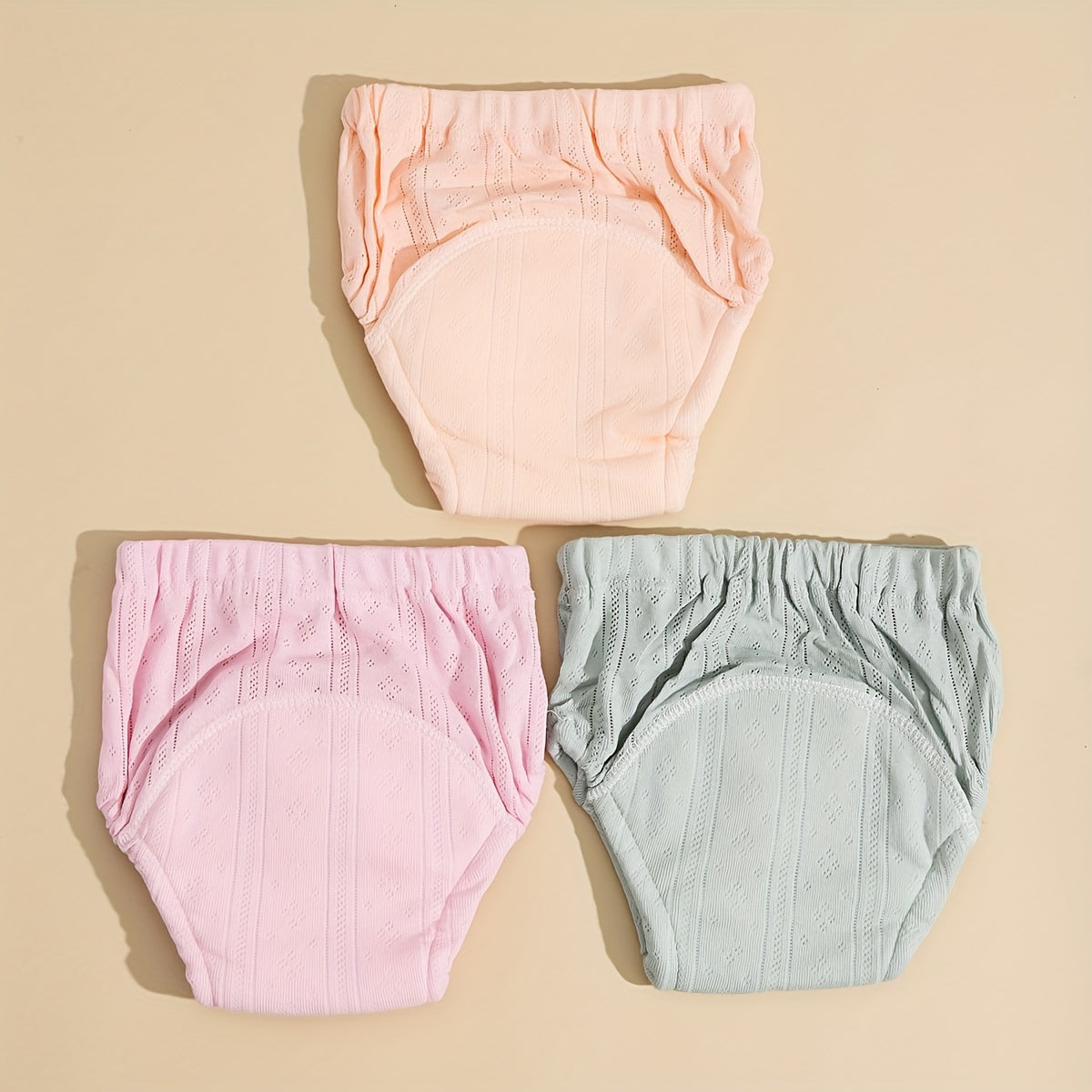 Baby Toddler Training Pants 3-Pack Waterproof Cotton Pull-Up Diapers for Boys and Girls