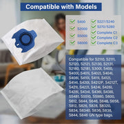 18 Pack Polycarbonate Dust Bags for Canister Vacuum Cleaners, Compatible with C1 C2 C3 S2 S5 S8 S2000-S2999