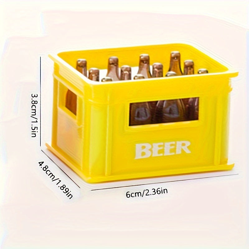Retro 3D Beer Basket Bottle Opener Magnet for Soda and Beer Cans