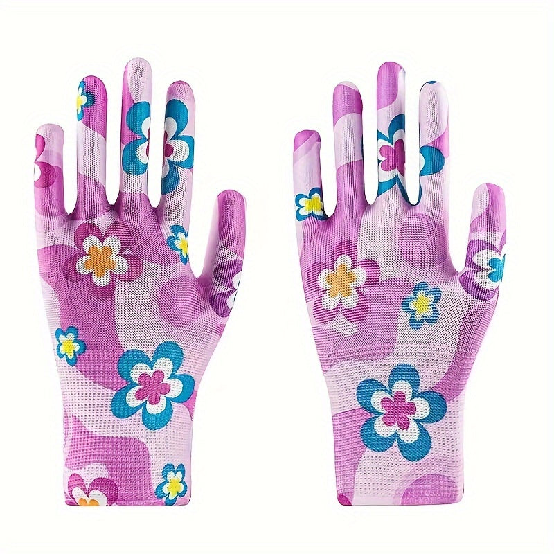 Nylon Garden Gloves for Women Available in 6 10 12 24 Pcs Flexible Finger Protection for Planting Weeding Seeding