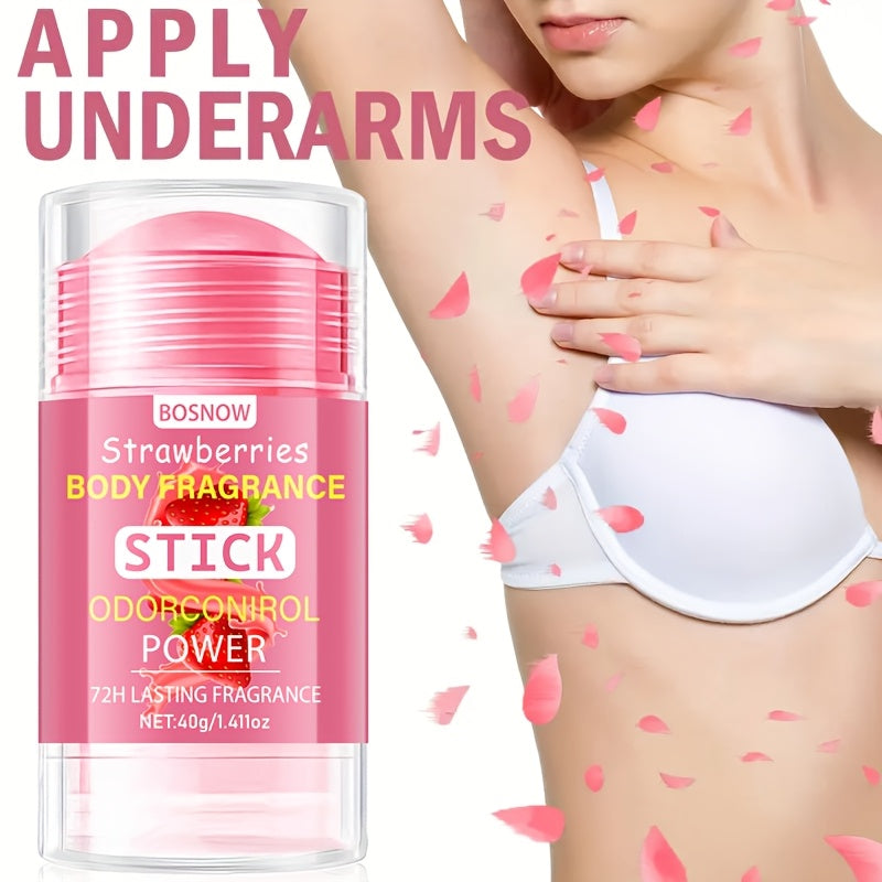 Unisex Body Fragrance Stick 40g Moisturizing Odor Control Refreshing Scent Portable