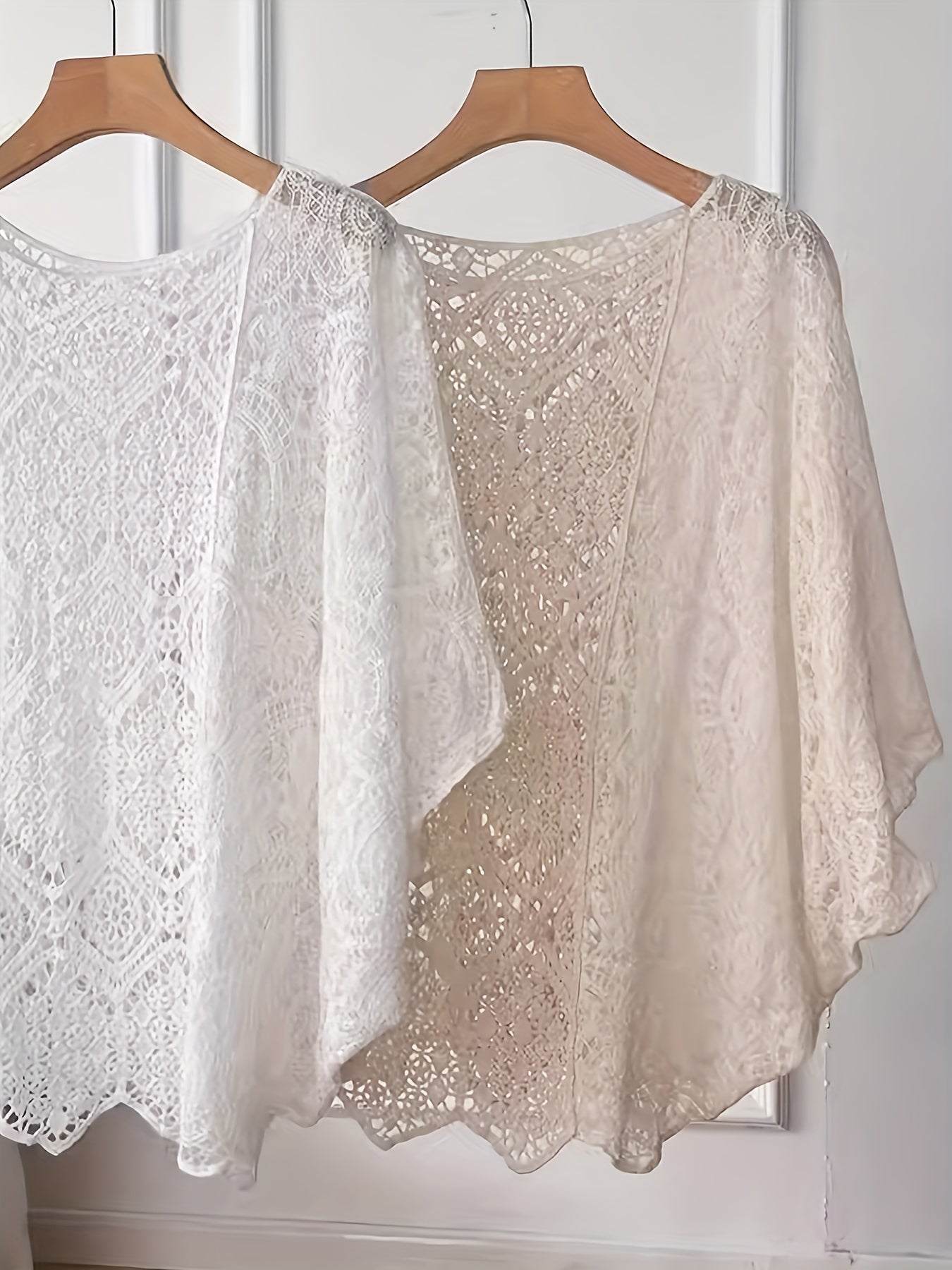 Bohemian Embroidered Round Neck Sun-Proof Blouse with Five Sleeves for Adults