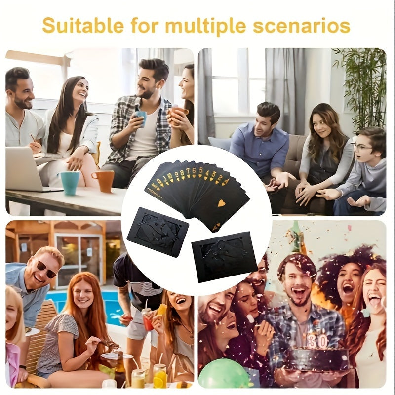 Sovgʻa qutisida mo'jiza va poker o'yinlari uchun qora suv o'tkazmaydigan o'yin kartalari