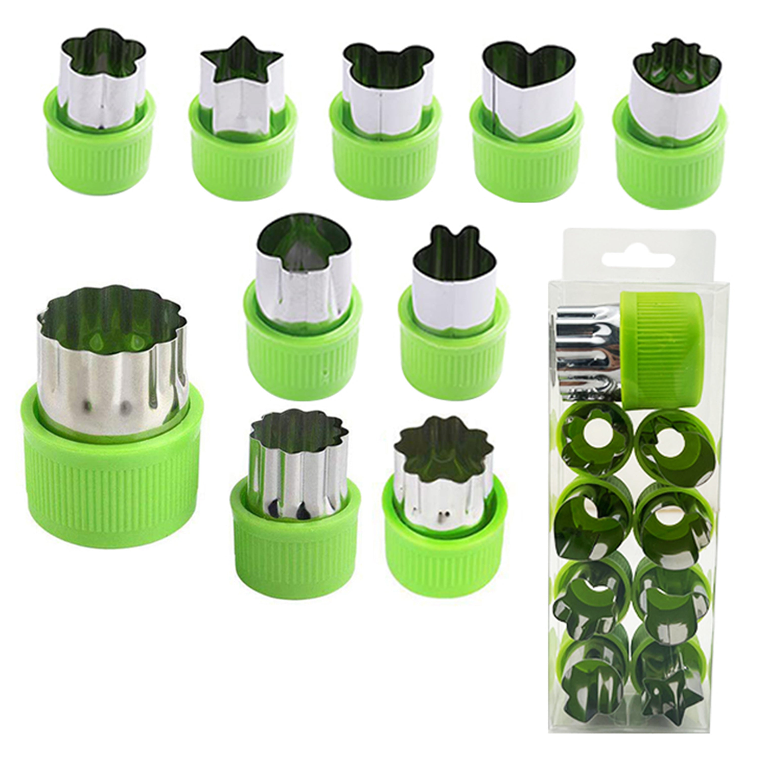 Kitchen Tool Set with Vegetable Cutter Shapes, Cookie Cutters, Molds, and Baking Gadgets