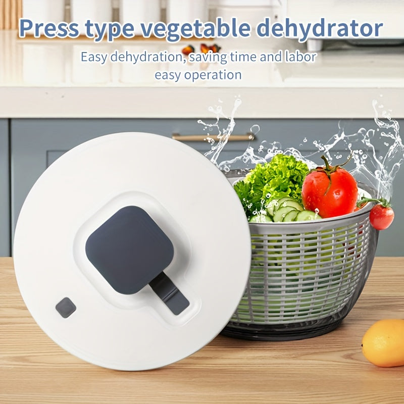 6L Manual Salad Spinner Vegetable Dryer Kitchen Tool for Lettuce Fruits