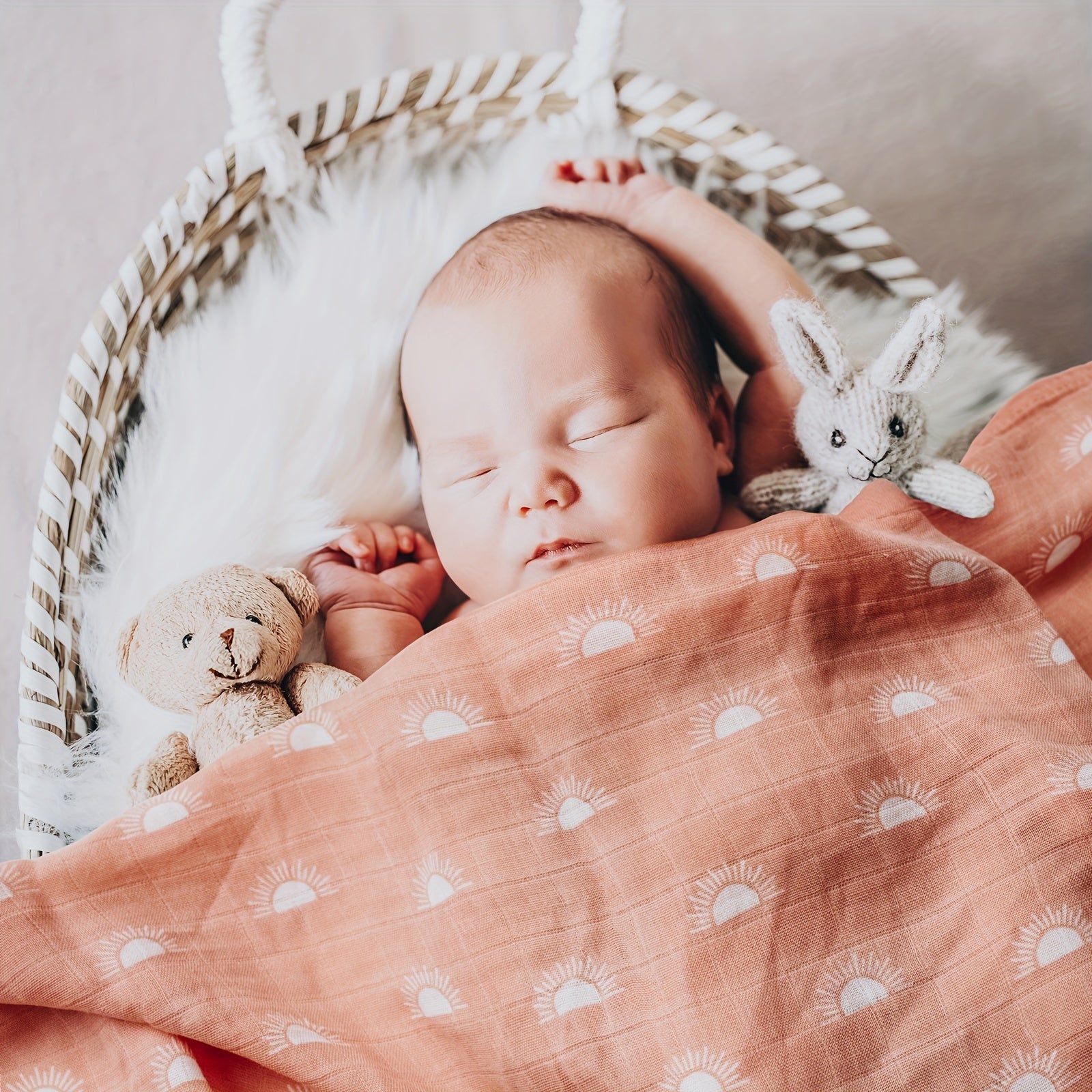 3-Pack Baby Muslin Swaddle Blankets 70x70cm Breathable Soft Gauze Nursing Cover