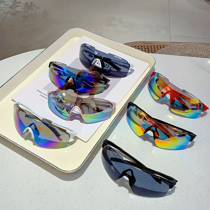 Women's Rimless Fashion Glasses with Integrated Lenses for Cycling and Outdoor Use