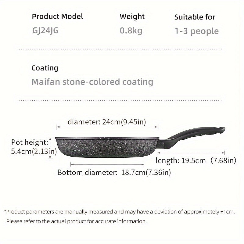 Nonstick Frying Pan 24cm 25cm 28cm 30cm Heat-Resistant Handle PFOA-Free Induction Compatible