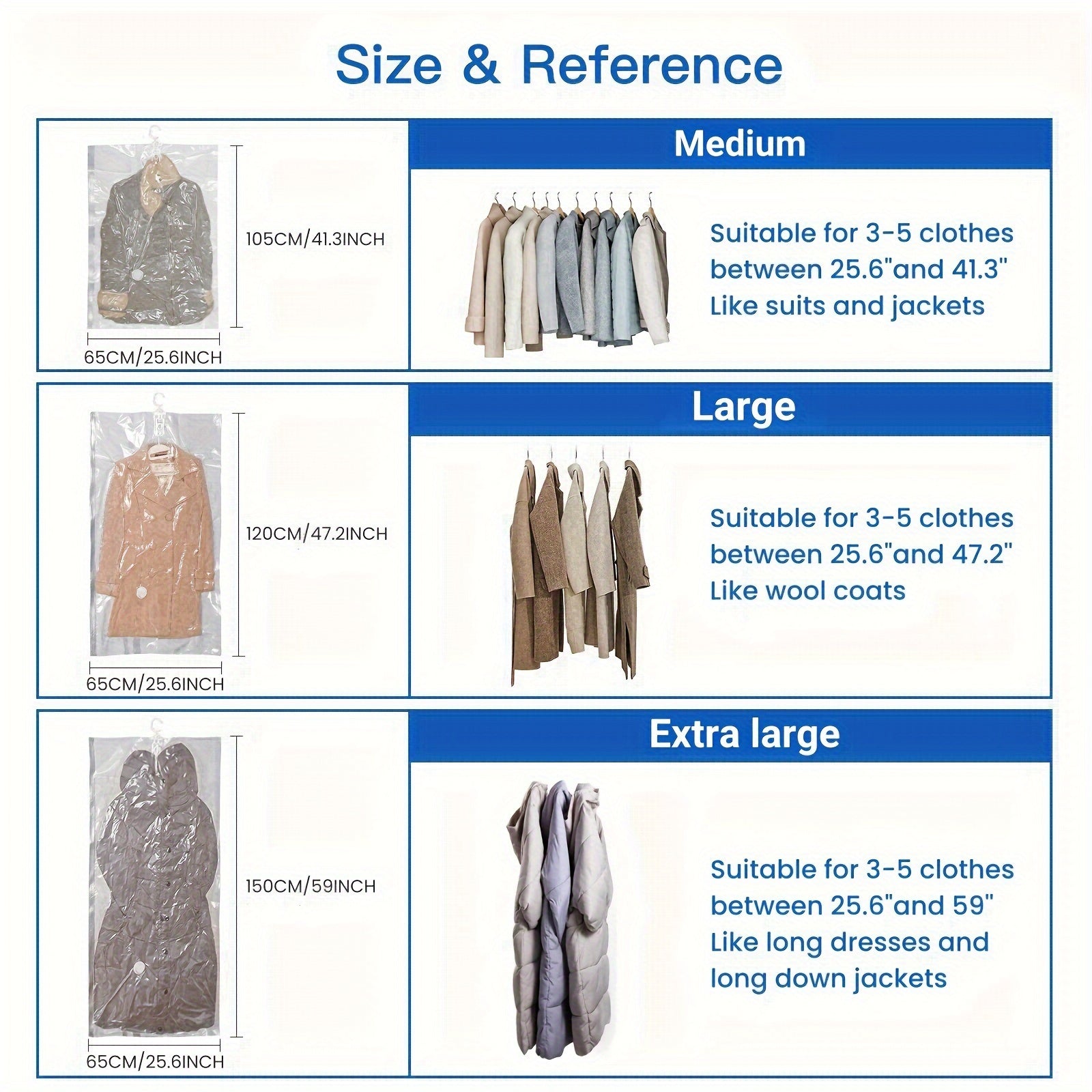 5-штуки вакуумных мешков для хранения одежды и зимнего снаряжения, экономия места, прямоугольный пластик