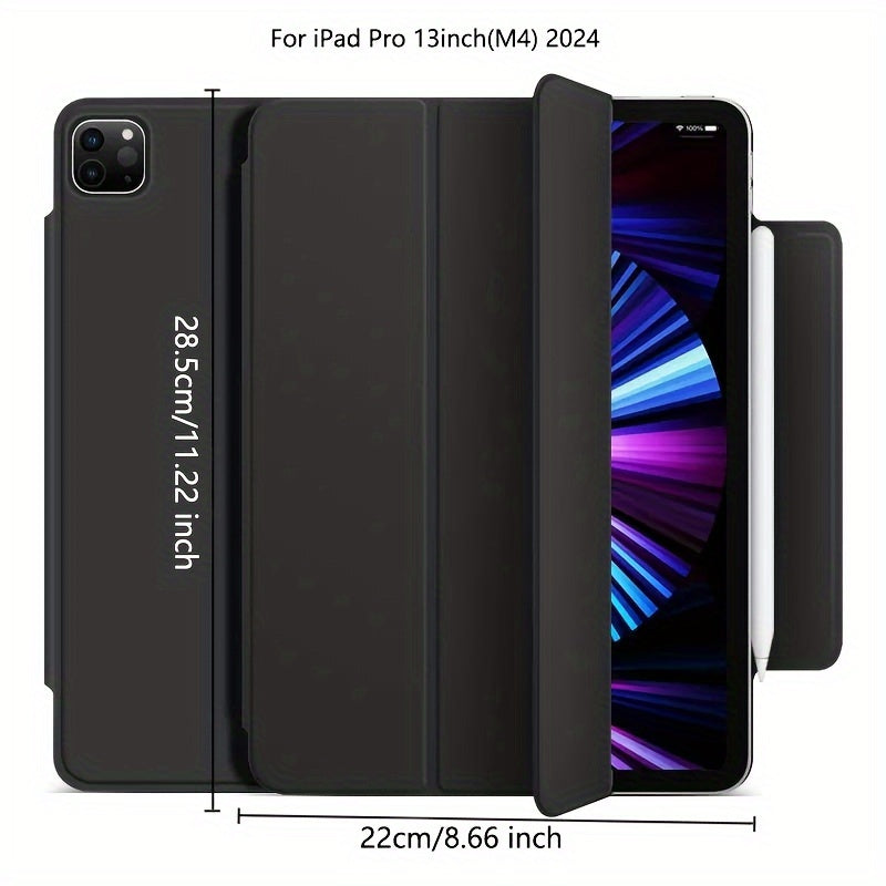 iPad Mini 6, Air 4/5, Pro 11 2022, Air 6 11inch 2024 uchun sun'iy charm aqlli qop. Qalam ushlagichi, kuchli magnit yopilishi va ultra ingichka dizayni bilan egiluvchan qattiq qopqoqni o'z ichiga oladi.