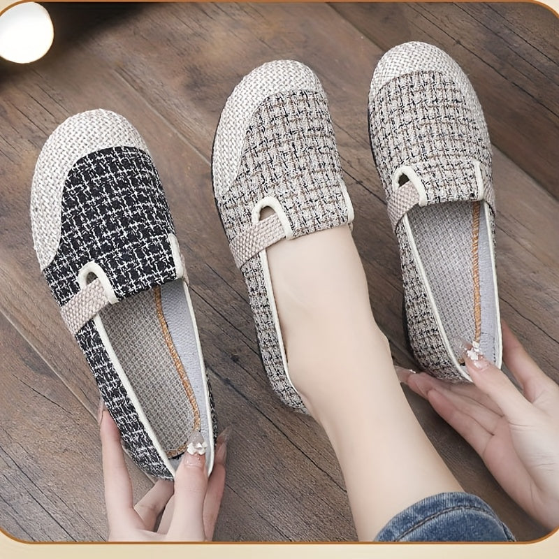 Women's Ethnic Retro Slip-On Flat Shoes Comfortable Casual Footwear
