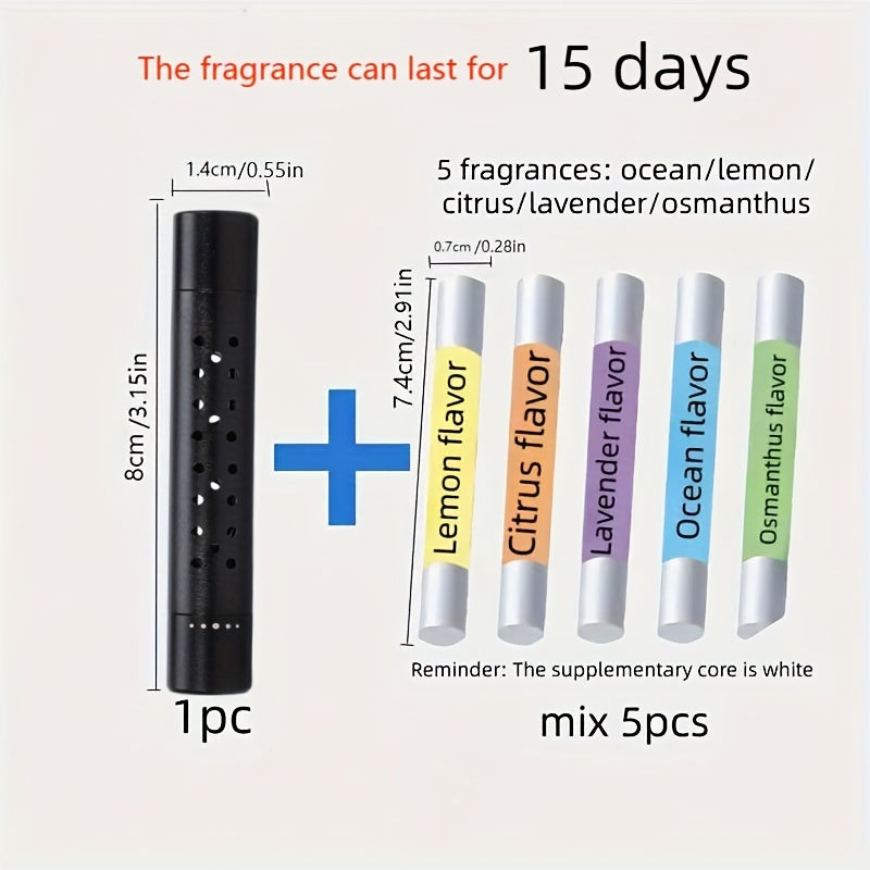 6pcs Adjustable Metal Car Vent Clips Durable Aluminum Alloy Air Freshener