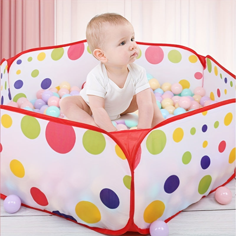 121.92cm Pop-Up Ball Pit Play Tent for Kids Indoor Outdoor Crawling Playpen with Floral Design