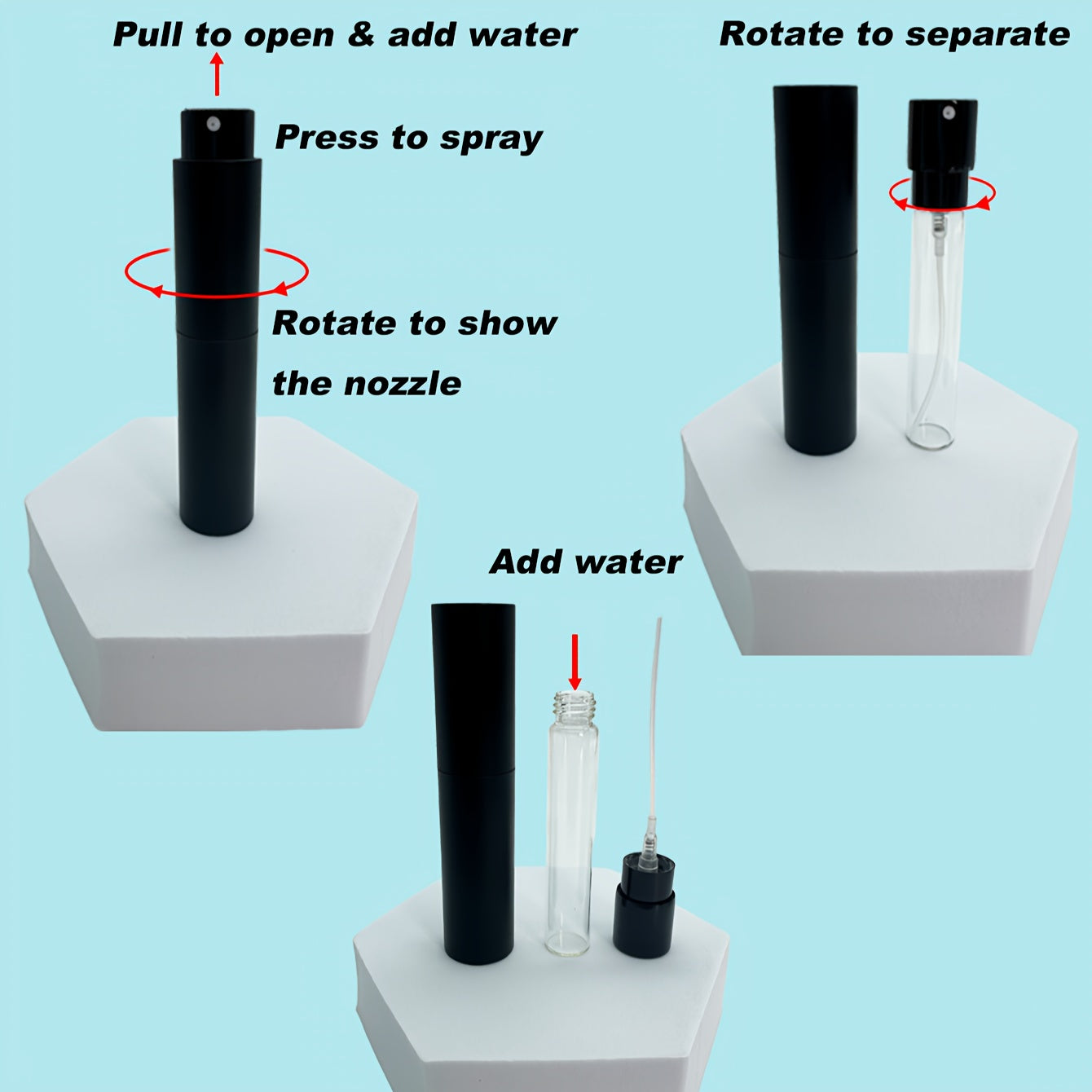 Set de bandeja medidora de granos de café negro y botella de spray de agua para amantes del café
