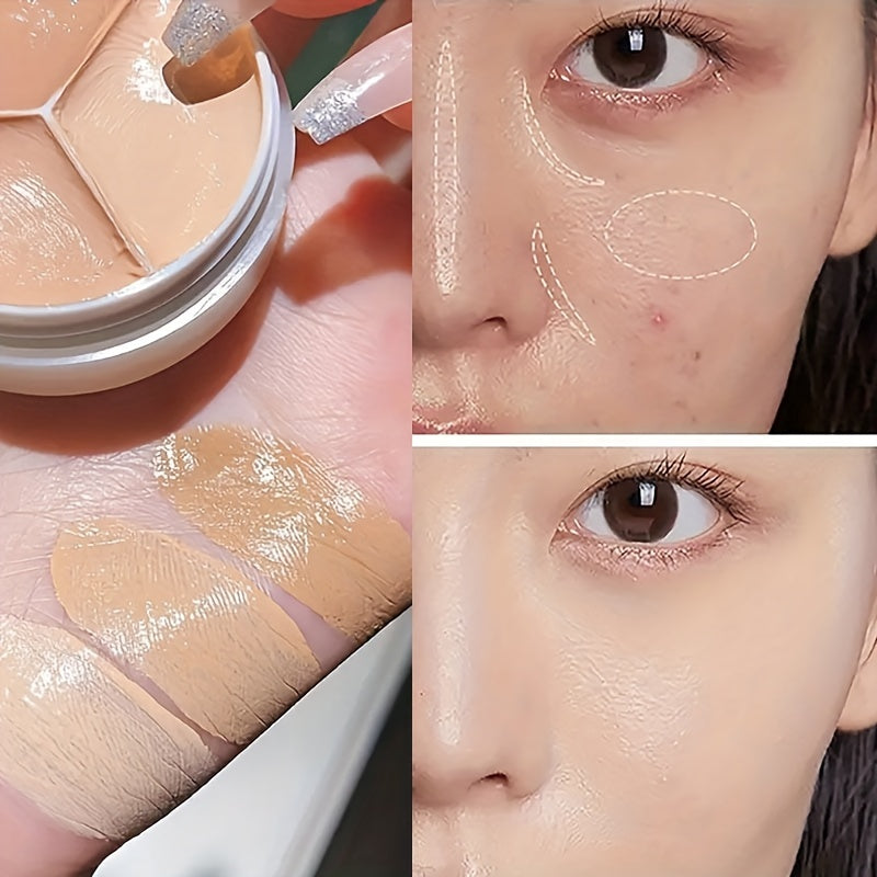 Yuz dog'larini yashiruvchi palitra, to'liq qamrov, dog'lar, qora doiralar, yonoq dog'lari, tabiiy krem, barcha turdagi teri uchun