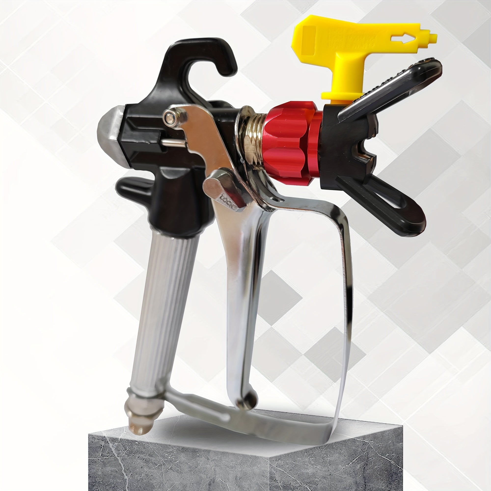 3-Piece Airless Paint Spray Gun Set with Nozzle Cover Swivel Joint for Walls Fences Cars Boats