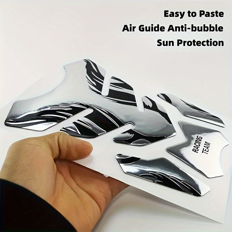 Motorcycle Soft Rubber Fuel Tank Protector Decal for Gas Oil Gasoline