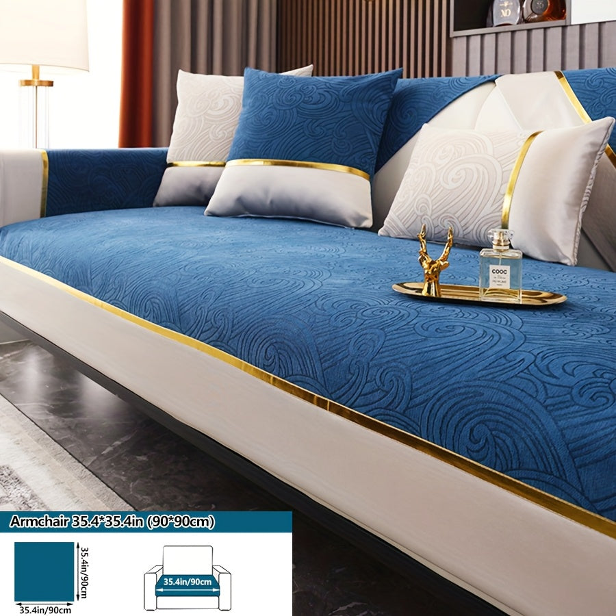 Chenille Cloud Pattern Sofa Cover Full Cover for Four Seasons