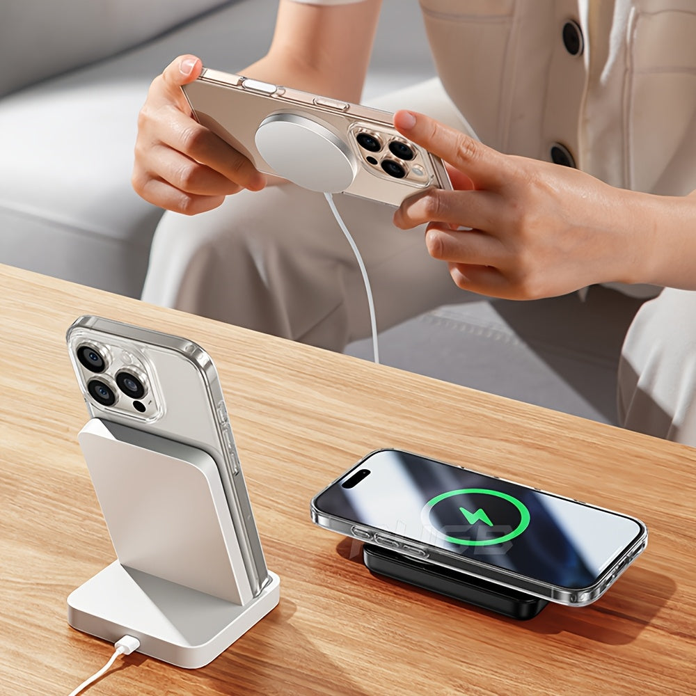 Luxury Clear Acrylic Wireless Charging Phone Case for iPhone 16 Pro Max