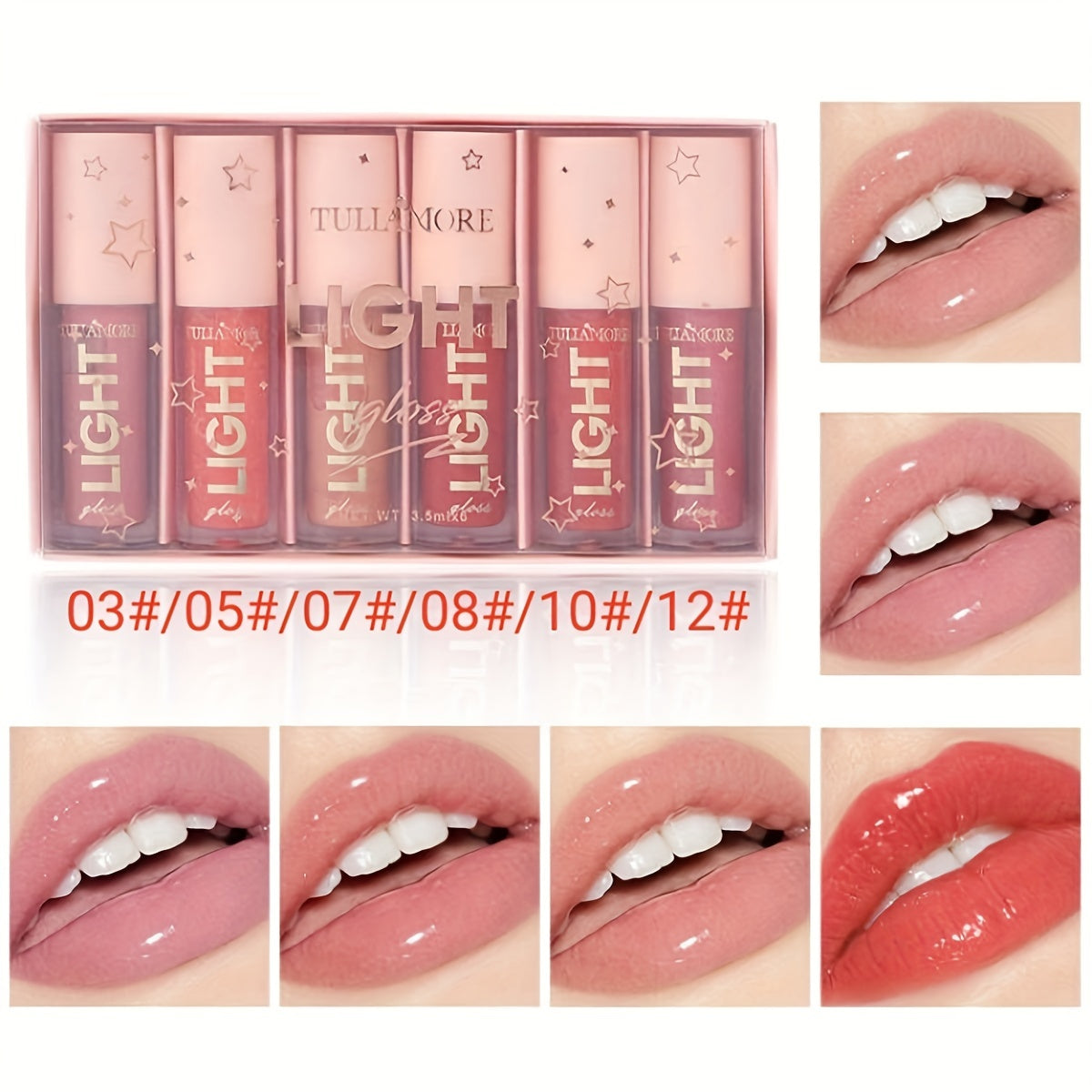 Увлажняющий набор для губ Lip Glaze из 12 оттенков, увлажняющий глянцевый матовый бальзам для губ