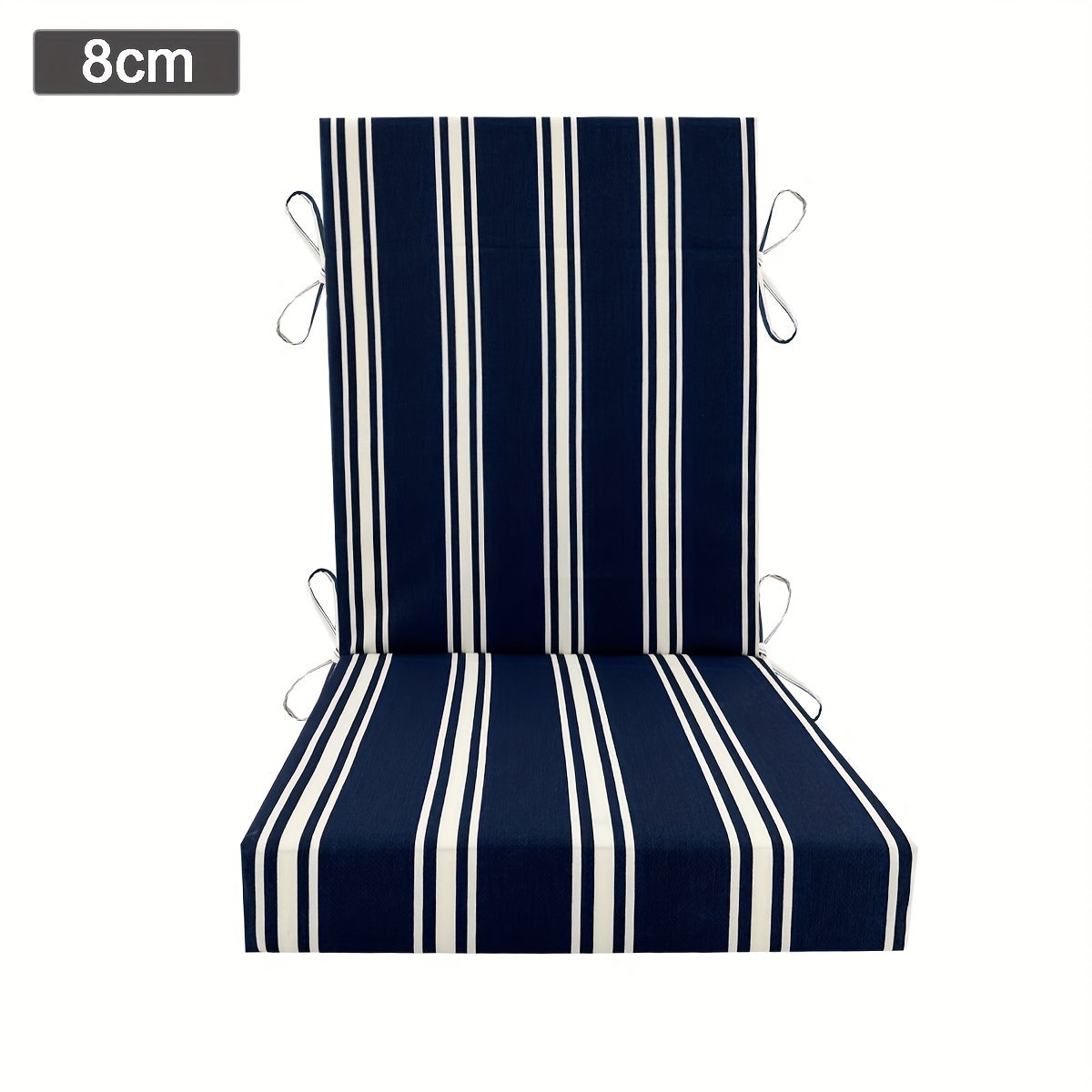 Boho Outdoor High Back Chair Cushion UV-Resistant Polyester Machine Washable