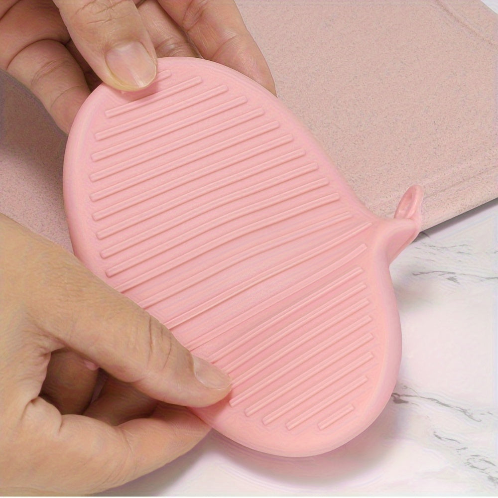 Pink Silicone Oven Mitts Heat Resistant Non-Slip Kitchen Gloves for Grilling Camping